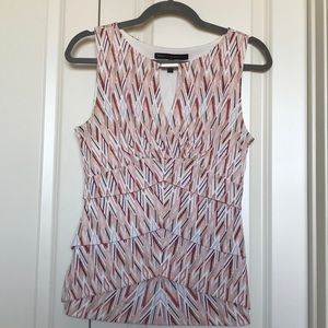 Multi colored pink and red blouse